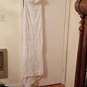 Strapless Sequined Dress